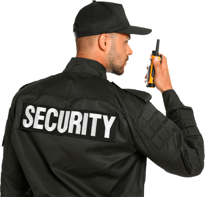 North East Security LLC (Guardia de seguridad de espadas hablando por walkie talkie)